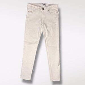 Paige Skyline Ankle Skinny Jeans White Stretch Denim Size 27